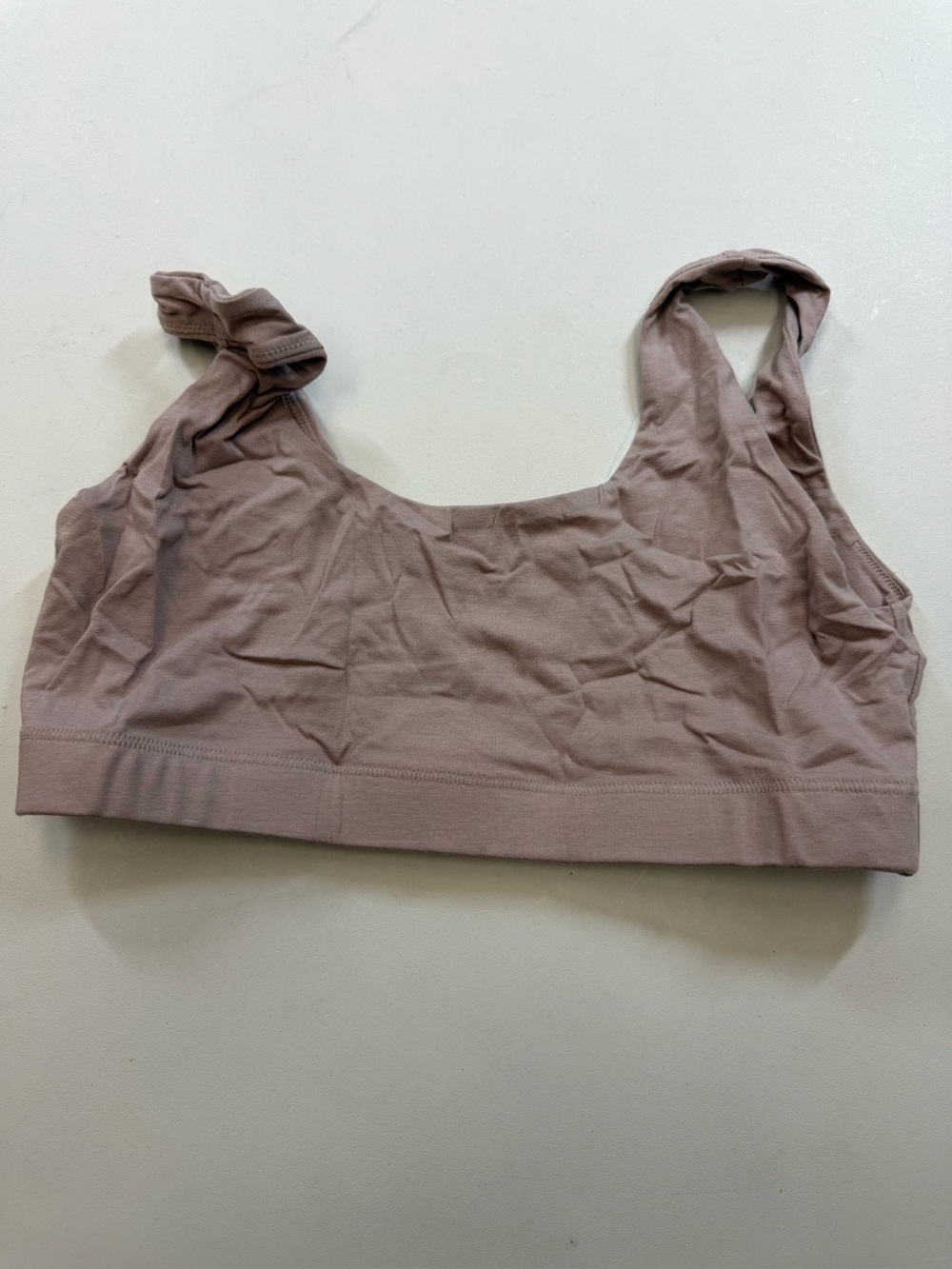 NWOT QUINCE 2 Pack Organic Cotton Tank Bralettes Large Mink 1063 - Picture 6 of 11